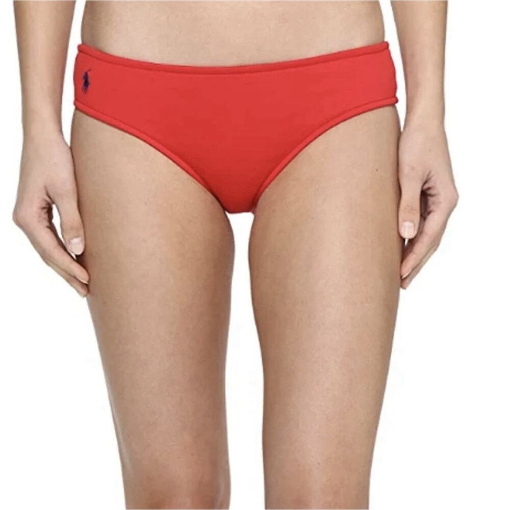 Polo Ralph Lauren Women’s Size S Cheeky Hipster Red Blue Bikini Bottom SKU 061